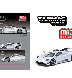 Tarmac Works 1:64 Pagani Huayra R – Satin Silver – Global64 – MiJo Exclusives