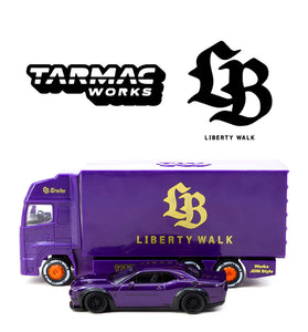 Tarmac Works 1:64 LB-WORKS Dodge Challenger SRT Hellcat with Truck Special Edition