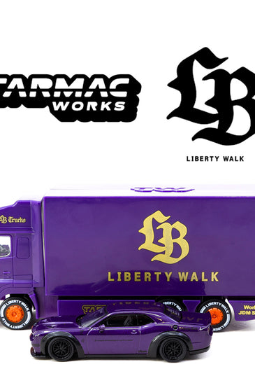 Tarmac Works 1:64 LB-WORKS Dodge Challenger SRT Hellcat with Truck Special Edition