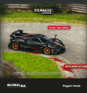 Tarmac Works 1:64 Pagani Imola Limited Edition – Matt Black Carbon Fiber- Global64
