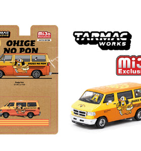 Tarmac Works 1:64 Dodge Van Ohige No PON Special Limited Edition 2,544 Pcs – Orange / Yellow – MiJo Exclusives