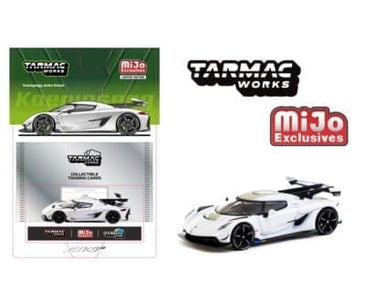Tarmac Works 1:64 Koenigsegg Jesko Attack with Trading Card – White – Global64