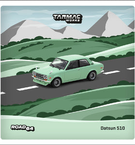 Tarmac Works 1:64 Datsun 510 – Light Green – Road64 (Copy)
