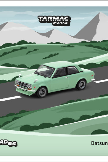 Tarmac Works 1:64 Datsun 510 – Light Green – Road64 (Copy)