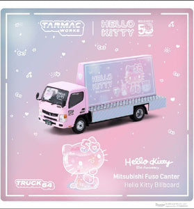 Tarmac Works 1:64 Mitsubishi Fuso Canter Billboard Truck – Pink