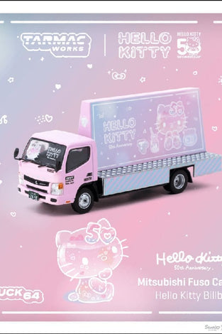 Tarmac Works 1:64 Mitsubishi Fuso Canter Billboard Truck – Pink