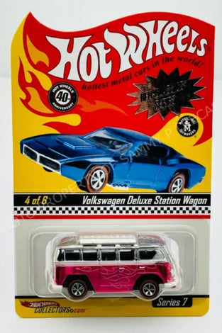HOT WHEELS RLC NEO CLASSICS PINK VOLKSWAGEN DELUXE STATION WAGON
