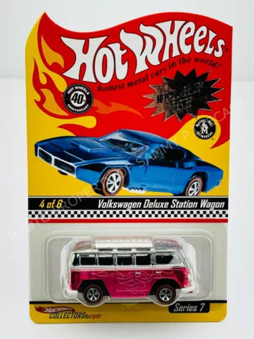 HOT WHEELS RLC NEO CLASSICS PINK VOLKSWAGEN DELUXE STATION WAGON Colorado Diecast LLC