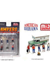American Diorama 1:64 - Campers Figures - 6pcs Set - Diecast Metal