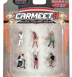 1/64 American Diorama 6 pc. Car Meet 4 Figure Set - MiJo exclusive