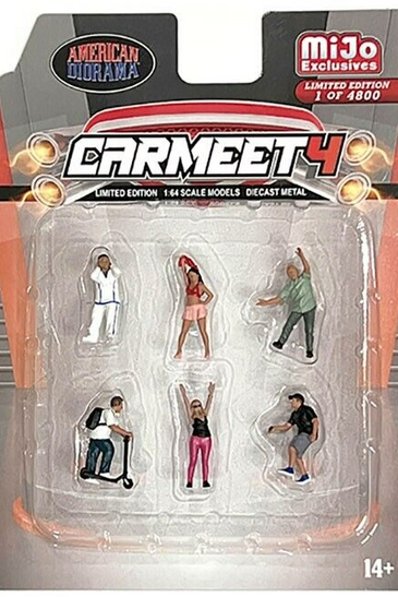 1/64 American Diorama 6 pc. Car Meet 4 Figure Set - MiJo exclusive