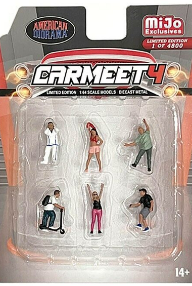 1/64 American Diorama 6 pc. Car Meet 4 Figure Set - MiJo exclusive