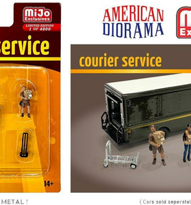 1/64 American Diorama 6 pc. Courier Service Set - MiJo exclusive