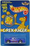 1995 Hot Wheels Cheese & Macaroni C. REX RACER Blue Camaro W/ Milk Cap