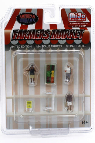 1:64 AMERICAN DIORAMA *DIECAST* 6pc *FARMERS MARKET* Model Figures