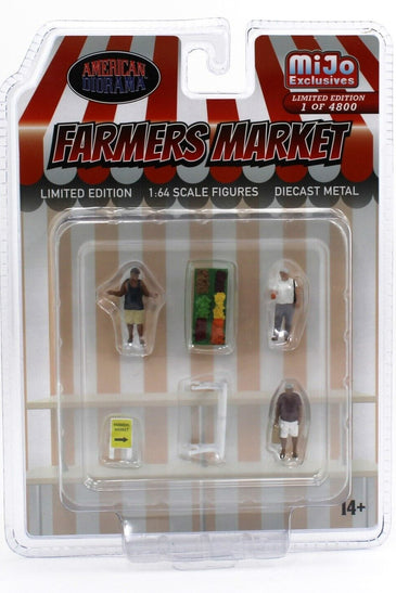 1:64 AMERICAN DIORAMA *DIECAST* 6pc *FARMERS MARKET* Model Figures