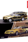 POP RACE 1:64 Nissan Stagea Pennzoil Gold Chrome