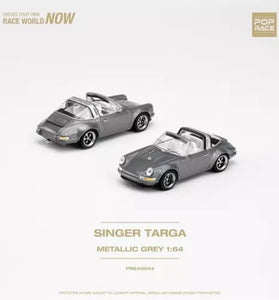 Pop Race 1:64 Singer Targa Metallic Gray