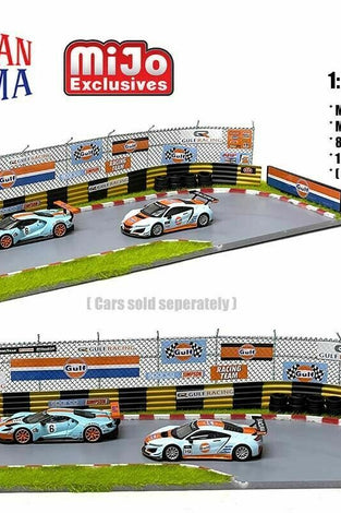 American Diorama 1/64 GULF Race Track Diorama MIJO EXCLUSIVE