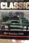 Hot Wheels Hills Excl Special Edition Classic 67 Pontiac GTO Dark Green w/RR's