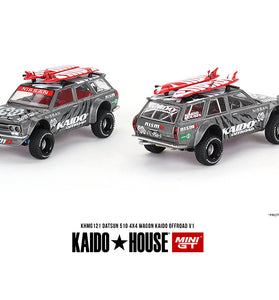 Kaido House x Mini GT 1:64 Datsun KAIDO 510 Wagon 4×4 Kaido Offroad V1