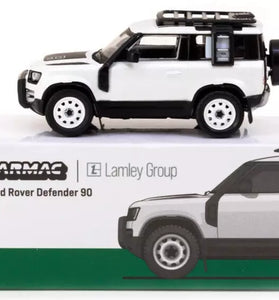 Tarmac Works 1:64 Land Rover Defender 90 White Metallic - Lamley Special Edition