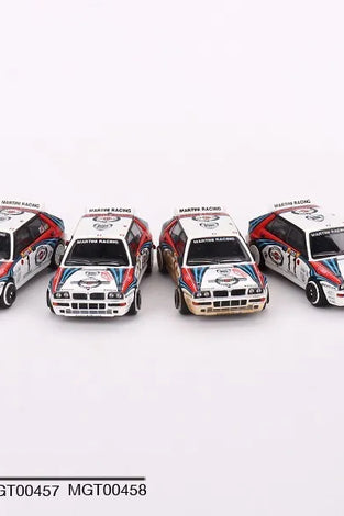 Mini GT 1:64 Lancia Delta HF Integrale EVO 1992 Rally Martini Racing 4 Car Set