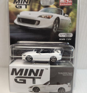 Mini GT MiJo Exclusive Honda S2000 Type S Grand Prix White