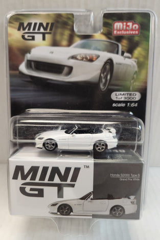 Mini GT MiJo Exclusive Honda S2000 Type S Grand Prix White