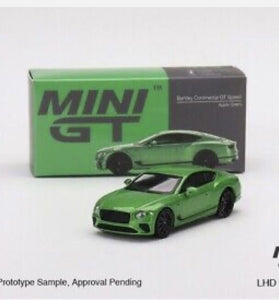 Mini GT Bentley Continental GT Speed 2022 Apple Green #473