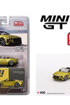 MINI GT #406 - YELLOW FLAME - BENTLEY MULLINER BACALAR - USA EXCLUSIVE