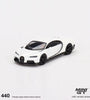 MINI GT 1:64 Model Car Bugatti Chiron #440 LHD White