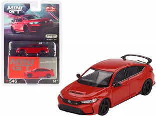 Mini GT 1:64 2023 Honda Civic Type R Rallye Red 2023 W/ Advan GT Wheel #546
