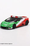 Mini GT 1:64 Lamborghini Huracan EVO Bologna Airport 2020 Follow-Me Car #193