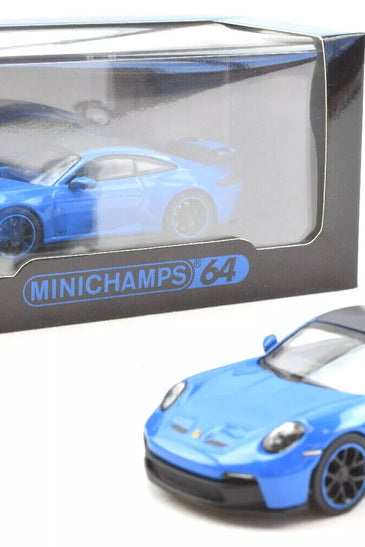 Minichamps 64 Shark Blue Porsche 992 911 GT3 1:64 Scale