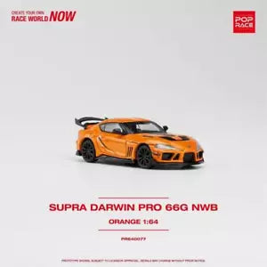 Pop Race Supra Darwin Pro 66G NWB Orange 1/64