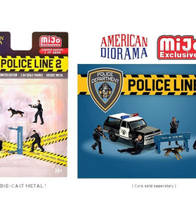 American Diorama 1:64 Mijo Exclusive Police Line II Figure Set