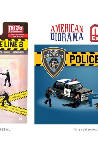 American Diorama 1:64 Mijo Exclusive Police Line II Figure Set