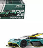 ASTON MARTIN VALKYRIE GREEN 1/64 DIECAST MODEL CAR BY POP RACE PR640054