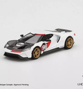 Mini GT 1:64 #313 Ford GT 2021 #98 Heritage Edition White