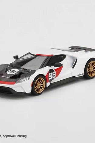 Mini GT 1:64 #313 Ford GT 2021 #98 Heritage Edition White
