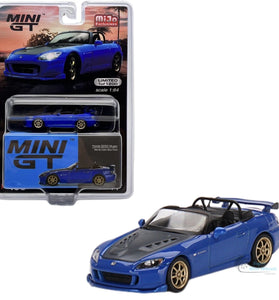 MINI GT #493 HONDA S2000 MUGEN MONTE CARLO BLUE PEARL