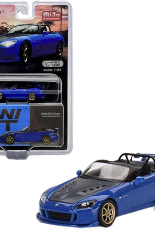 MINI GT #493 HONDA S2000 MUGEN MONTE CARLO BLUE PEARL