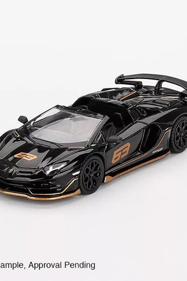 Mini GT 1:64 Lamborghini Aventador SVJ 63 Roadster Nero Aldebaran