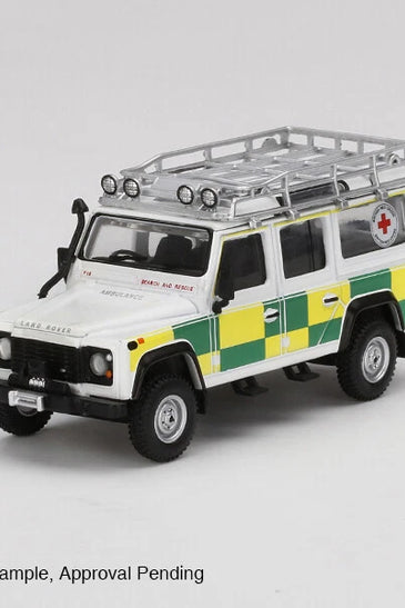Mini GT 1:64 #159 Land Rover Defender 110 British Red Cross Search & Rescue