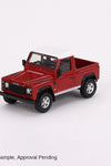 Mini GT 1:64 Land Rover Defender 90 Pickup – Masai Red