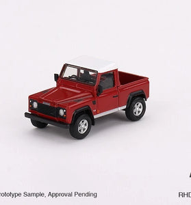 Mini GT 1:64 Land Rover Defender 90 Pickup – Masai Red