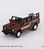 Mini GT 1:64 Land Rover Defender 110 1985 County Station Wagon Russet Brown
