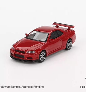 Mini GT 1:64 #796 Nissan GT-R (R34) V-Spec Active Red