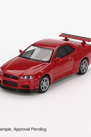 Mini GT 1:64 #796 Nissan GT-R (R34) V-Spec Active Red